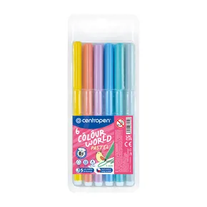Popisovač CENTROPEN 7550 sada 6 PASTEL farieb (fixy)